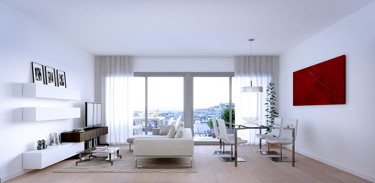 3d interior design living room ibiza