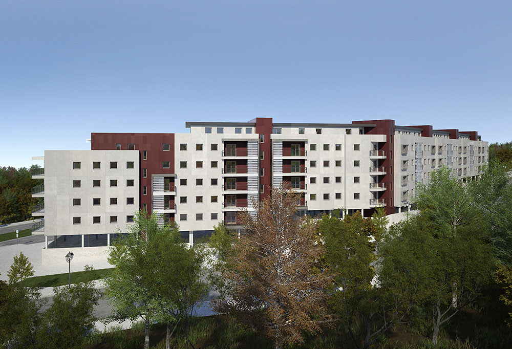3d visualisation residential building oviedo