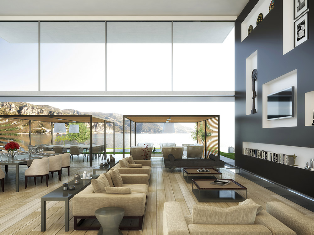 Photorealistic interior visualisation luxury villa