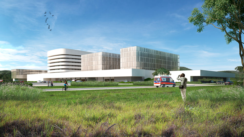 architectural rendering hospital panama