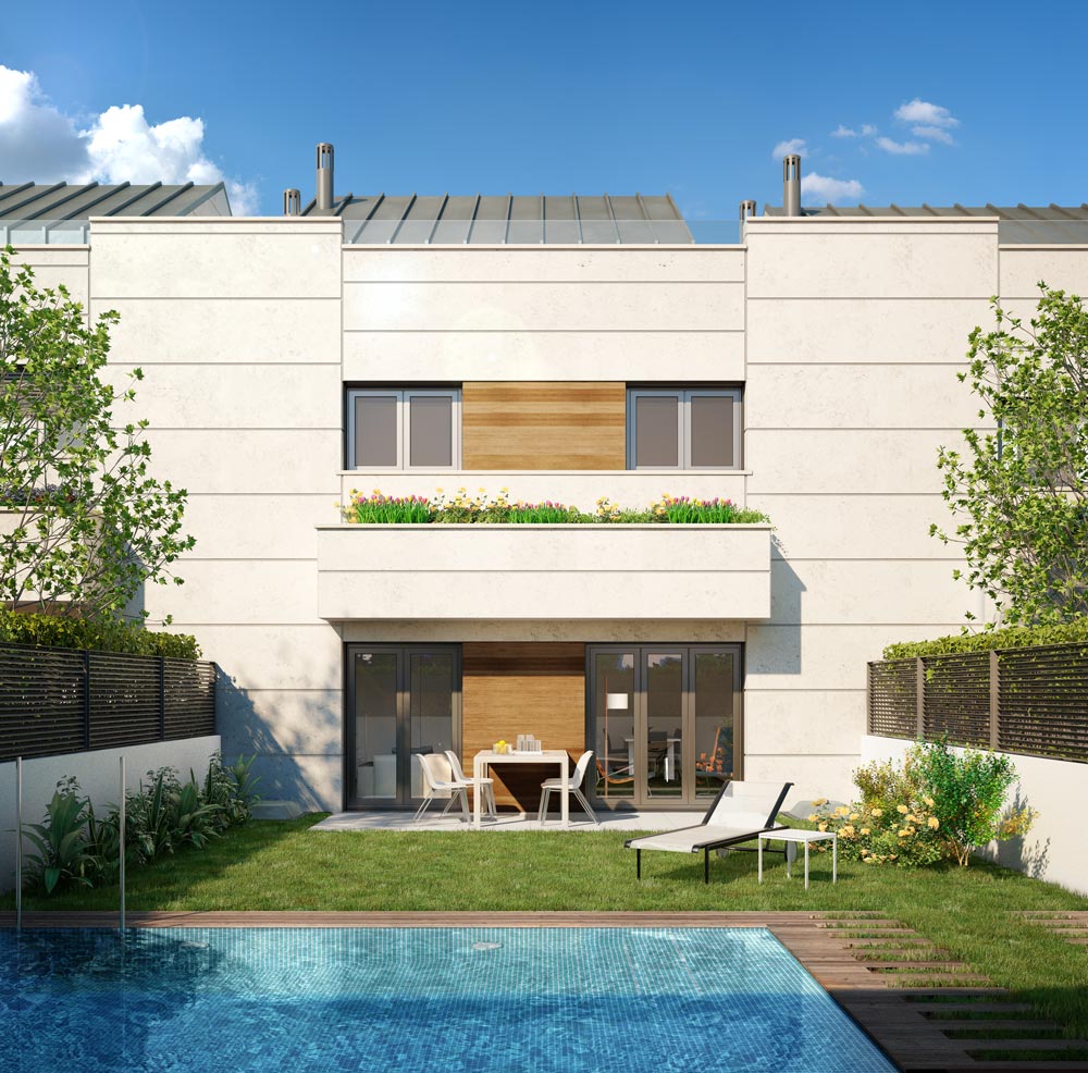 architectural rendering townhomes madrid
