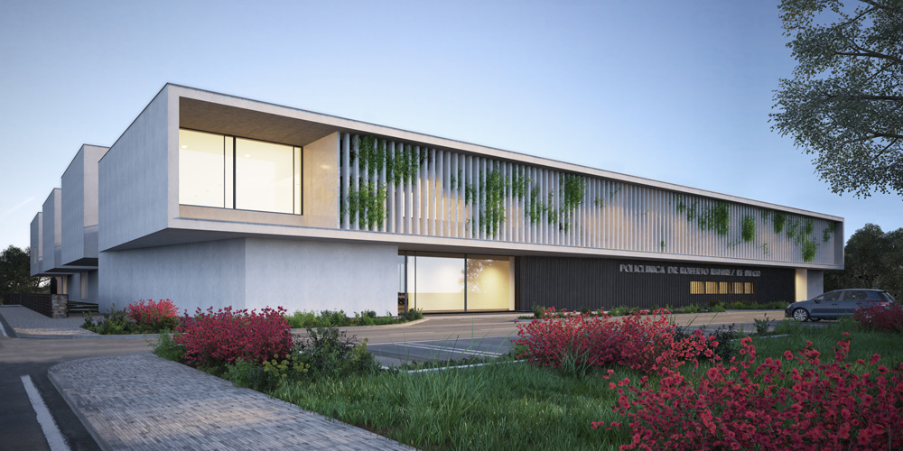 Architectural Rendering | 3d Arquitectural Rendering of a hospital ...