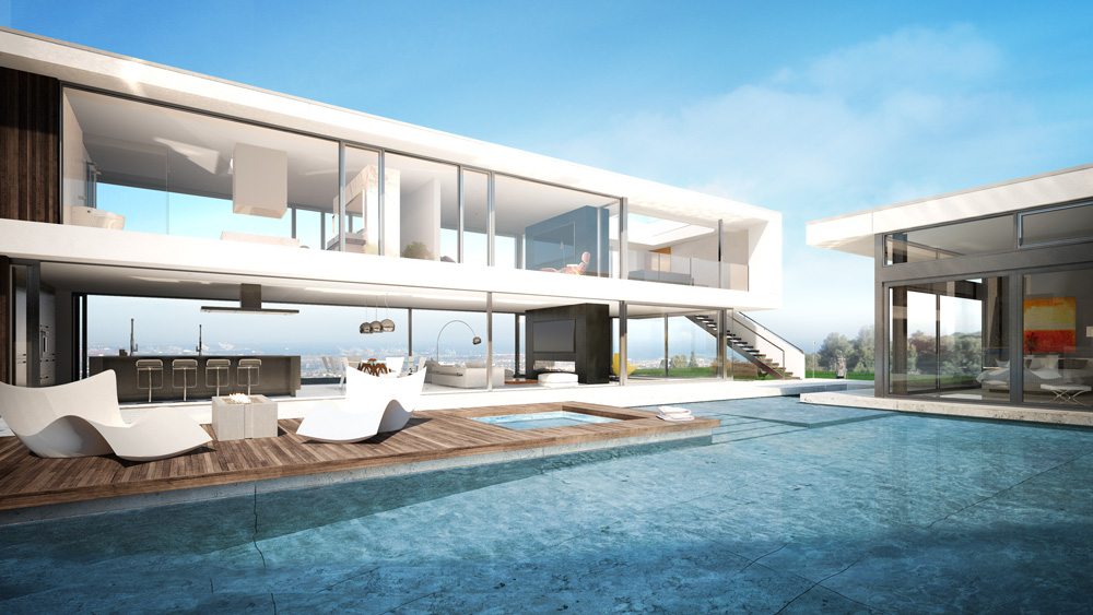 architectural visualization luxury house